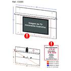 Painel Com Suporte Tv 65" Amsterdã Plus Multimóveis V3364