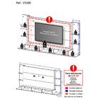 Painel Com Suporte Tv 65" Nairóbi Plus Multimóveis V3356