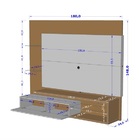 Painel Copacabana 1.8 Naturalle/off White/ripado - Bechara Mó