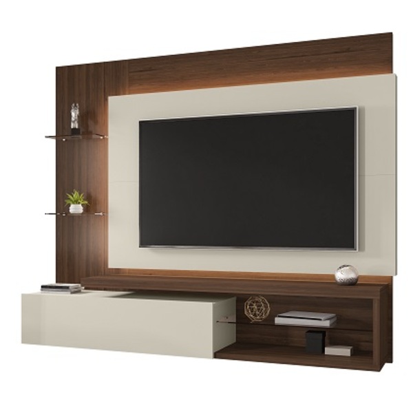 Painel Copacabana 1.8 Nogal/off White – Bechara Móveis