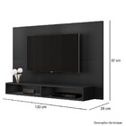 Painel Coral Para Tv Até 46 Polegadas Kaiki Móveis Preto Text