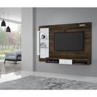 Painel Cromo TV até 50 Polegadas  JCM Movelaria Cacau/Off Whi