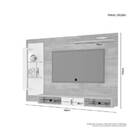 Painel Cromo TV até 50 Polegadas  JCM Movelaria Cacau/Off Whi