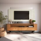 Painel Curvo 200cm Para Tv Até 65 Polegadas E Rack Curvo 220c