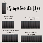 Painel De Cabeceira Cama Módulos Em Estofados Cinza 20x60cm