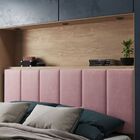 Painel De Cabeceira Casal 1.40 Lalus Rosa 001 Dobravel - D&v