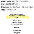 Painel De Cabeceira Casal  1.40 Lalus Berge 001 Dobravel - D&