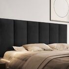 Painel De Cabeceira Lalus Preto 001 Dobravel Casal - D&v - Lm