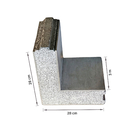 Painel De Concreto Leve 3000x280x90mm 2P - Tipo L - Lightwall