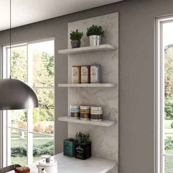 Painel De Cozinha 3 Prateleiras Suprema Luciane Móveis - Márm