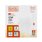 Painel Borda Infinita Quadrado de Embutir ou Sobrepor Luz Amarela 17W Bivolt Black & Decker