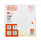 Painel Borda Infinita Quadrado de Embutir ou Sobrepor Luz Branca 17W Bivolt Black & Decker