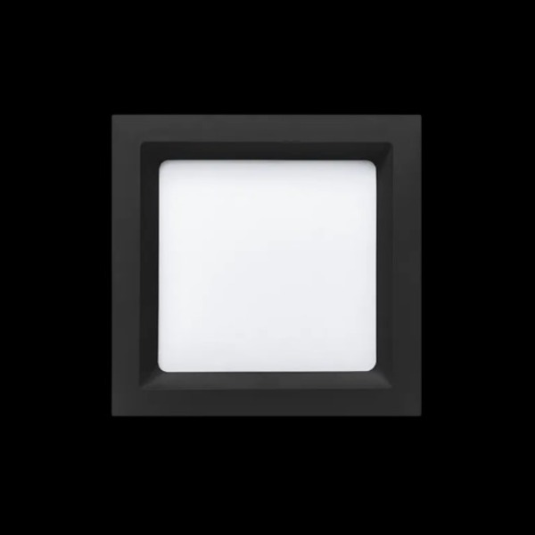 Painel De Embutir Recuado Deep 12w 17x17cm Stella - Preto - L