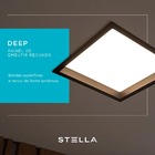 Painel De Embutir Recuado Deep 12w 17x17cm Stella - Preto - L