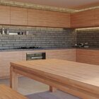 Painel De Eucalipto Cozinha 3x60x120cm Rosa