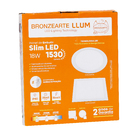 Painel de LED de Embutir 18W Luz Amarela 23x23cm Hitech LLUM Bronzearte