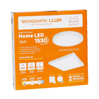 Painel de LED de Sobrepor 18W Luz Amarela 23x23cm Home LED LLUM Bronzearte