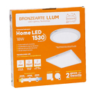 Painel de LED de Sobrepor 18W Luz Branca 23x23cm Home LED LLUM Bronzearte