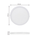 Painel de LED de Sobrepor 18W Luz Branca 23x23cm Home LED LLUM Bronzearte