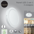 Painel de LED de Embutir ou Sobrepor Luz Amarela 29,8x29,8cm Dimerizável Inspire