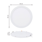 Painel de LED de Embutir 24W Luz Amarela 30x30cm LLUM Bronzearte