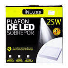 Painel De Led 25w 3000k Quadrado De Sobrepor Inluss