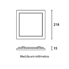 Painel De Led Blumenau Quadrado De Embutir 18w Bivolt Preto 4