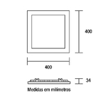 Painel De Led Blumenau Quadrado De Embutir 32w Bivolt 3000k L
