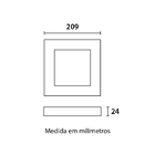 Painel De Led Blumenau Quadrado De Sobrepor 18w Bivolt - 4100