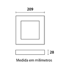 Painel De Led Blumenau Quadrado De Sobrepor 18w Bivolt - 4100