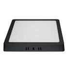 Painel De Led Blumenau Quadrado De Sobrepor 18w Bivolt Preto
