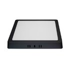 Painel De Led Blumenau Quadrado De Sobrepor 18w Bivolt Preto