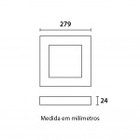 Painel De Led Blumenau Quadrado De Sobrepor 24w Bivolt Preto