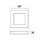 Painel De Led Blumenau Quadrado De Sobrepor 24w Bivolt Preto