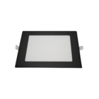 Painel De Led Blumenau Quadrado Embutir 12w Bivolt Preto 6500
