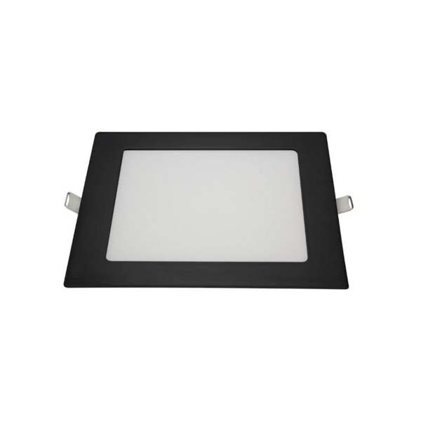 Painel De Led Blumenau Quadrado Embutir 12w Bivolt Preto 6500