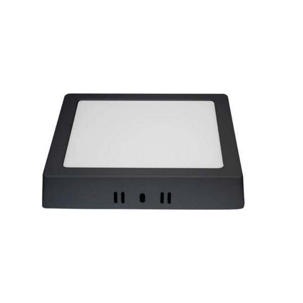 Painel De Led Blumenau Quadrado Sobrepor 12w Bivolt Preto 410