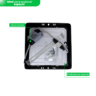 Painel De Led Blumenau Quadrado Sobrepor 12w Bivolt Preto 410