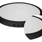 Painel De Led Blumenau Redondo Sobrepor 24w Bivolt Preto 6500