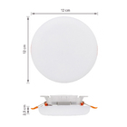 Painel de Led Embutir ou Sobrepor Redondo Borda Infinita Luz Amarela 17W Black & Decker 12,8x4,6cm Branco Bivolt