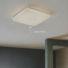 Painel de Led Embutir ou Sobrepor Quadrado Borda Infinita Luz Amarela 24W Black & Decker 17,8x4,6cm Branco Bivolt