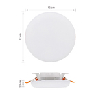 Painel de Led Embutir ou Sobrepor Redondo Borda Infinita Luz Neutra 17W Black & Decker 3,3x12cm Branco Bivolt