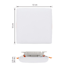 Painel de Led Embutir ou Sobrepor Quadrado Borda Infinita Luz Neutra 17W Black & Decker 3,3x12cm Branco Bivolt