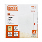 Painel de Led Embutir ou Sobrepor Quadrado Borda Infinita Luz Neutra 17W Black & Decker 3,3x12cm Branco Bivolt