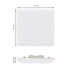 Painel de Led Embutir ou Sobrepor Quadrado Borda Infinita Luz Neutra 24W Black & Decker 3,3x17cm Branco Bivolt