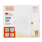 Painel de Led Embutir ou Sobrepor Quadrado Borda Infinita Luz Neutra 24W Black & Decker 3,3x17cm Branco Bivolt
