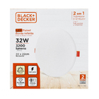 Painel de Led Embutir ou Sobrepor Redondo Borda Infinita Luz Neutra 32W Black & Decker 3,3x22cm Branco Bivolt
