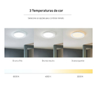 Painel de Led Embutir Redondo Borda Recuada Luz 3 em 1 10W Inspire 17x17cm Branco Bivolt