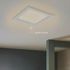 Painel de Led Embutir Quadrado Borda Recuada Luz 3 em 1 15W Inspire 29,5x29,5cm Branco Bivolt