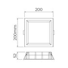Painel De Led Embutir Stella S.deep Quadrado 20x20cm Super-re